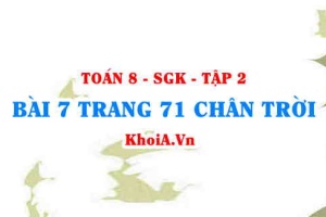 Bài 7 trang 71 Toán 8 Chân trời sáng tạo Tập 2